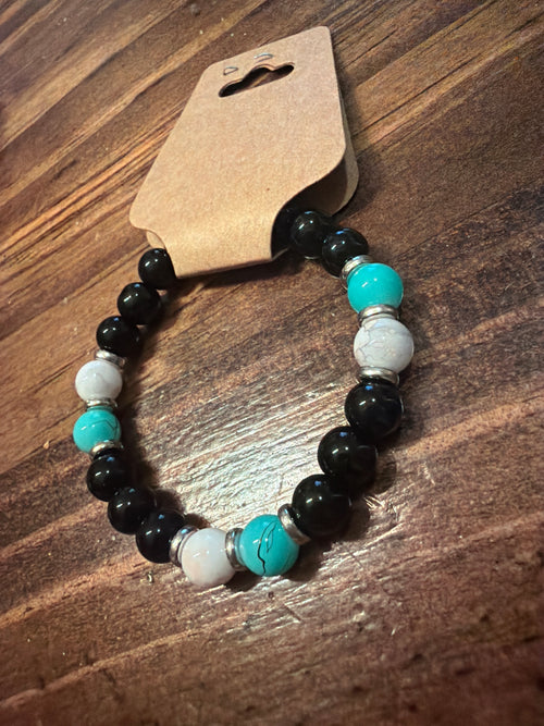 Black and Turquoise
