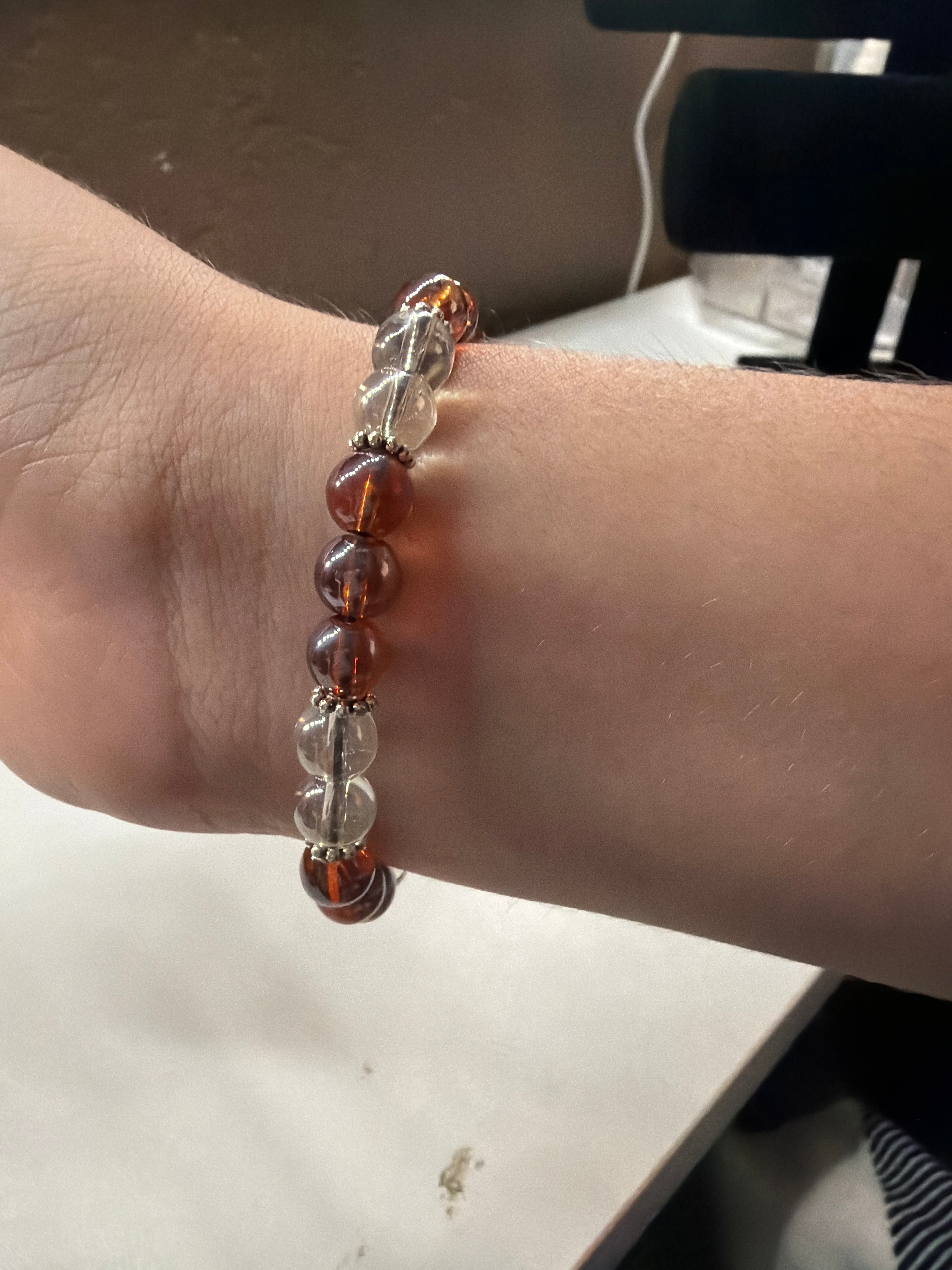 Amber Beaded Bracelet