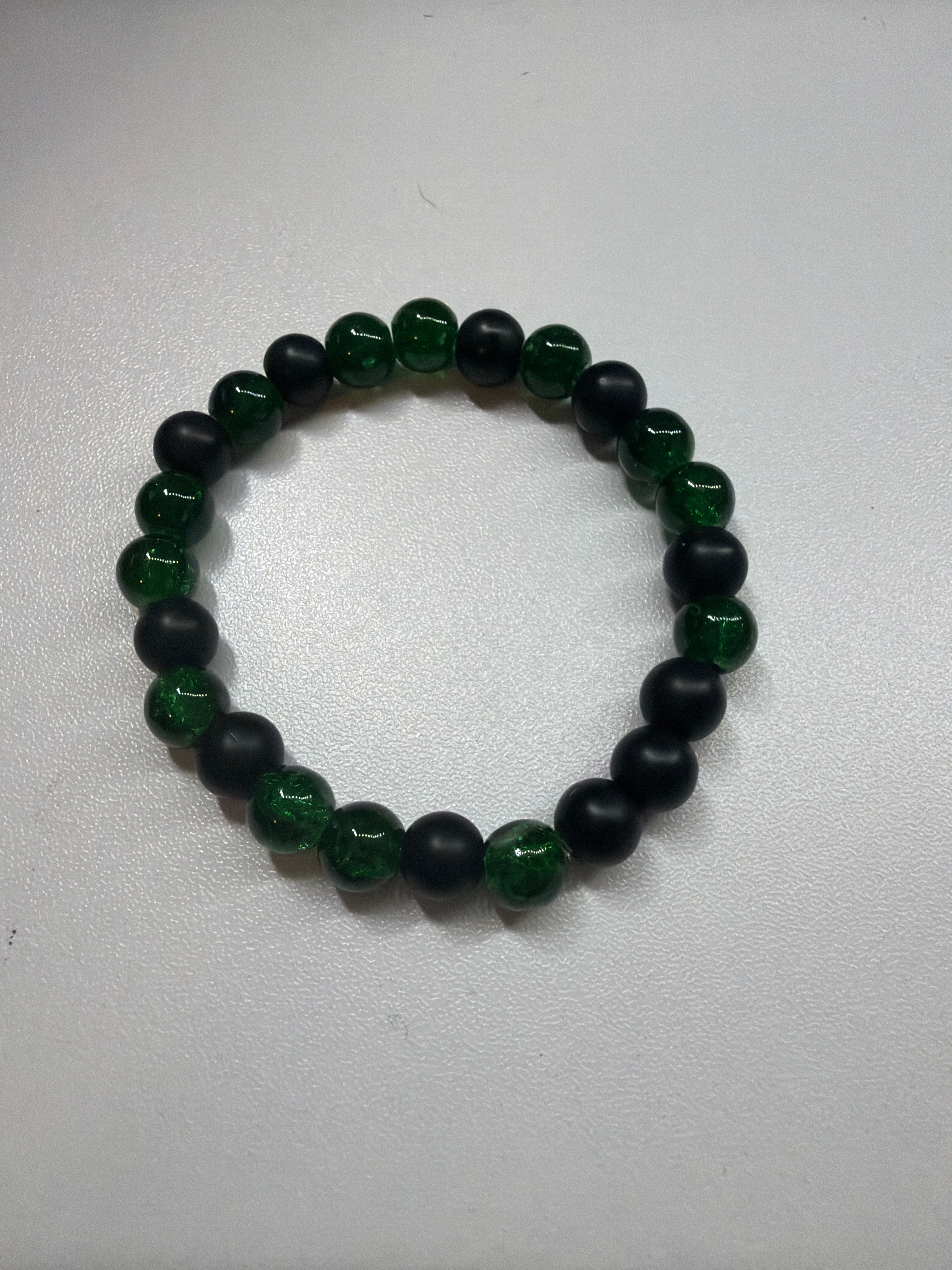 Emerald Green Beaded Bracelet