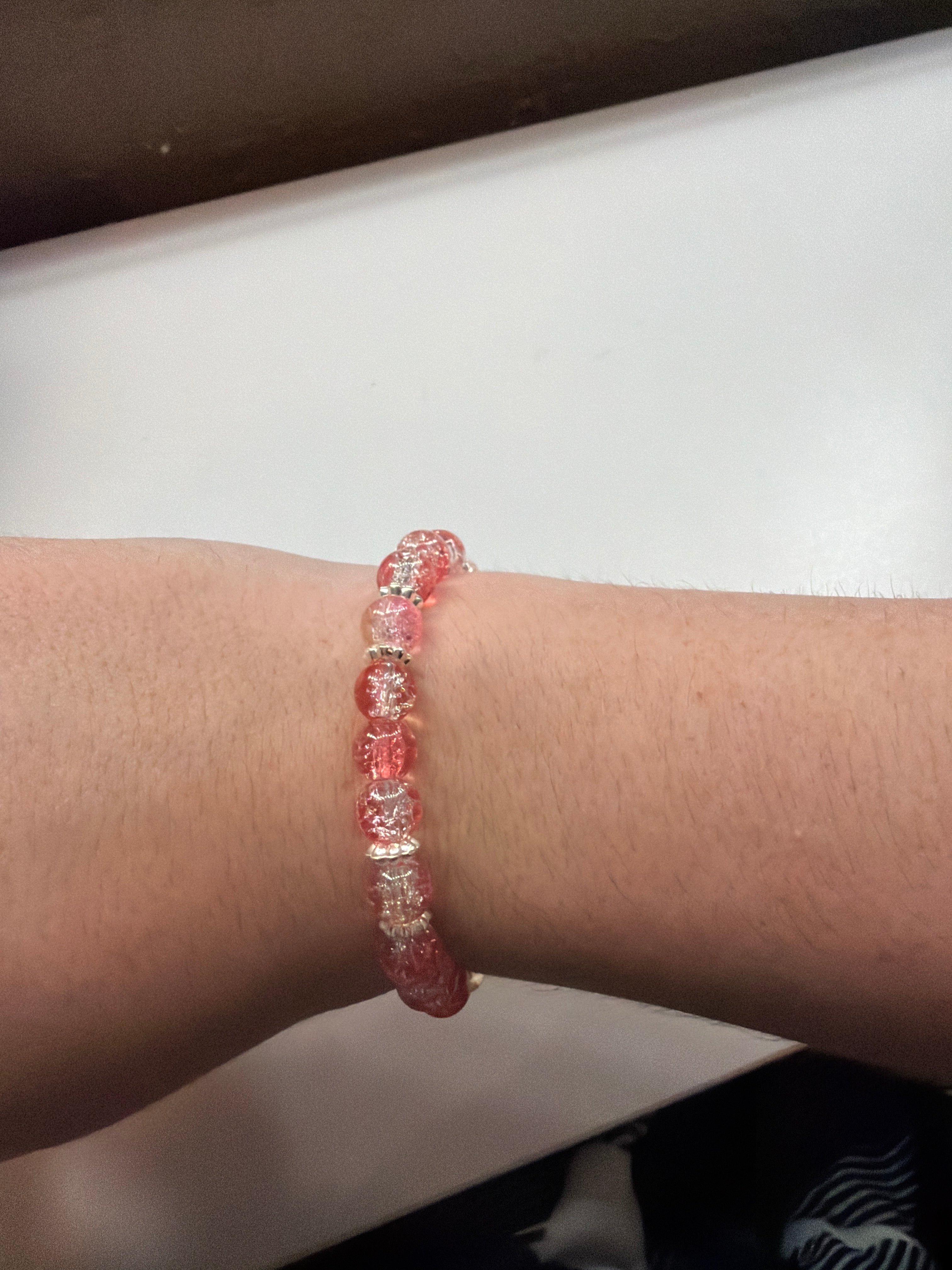 Peach Beaded Bracelet