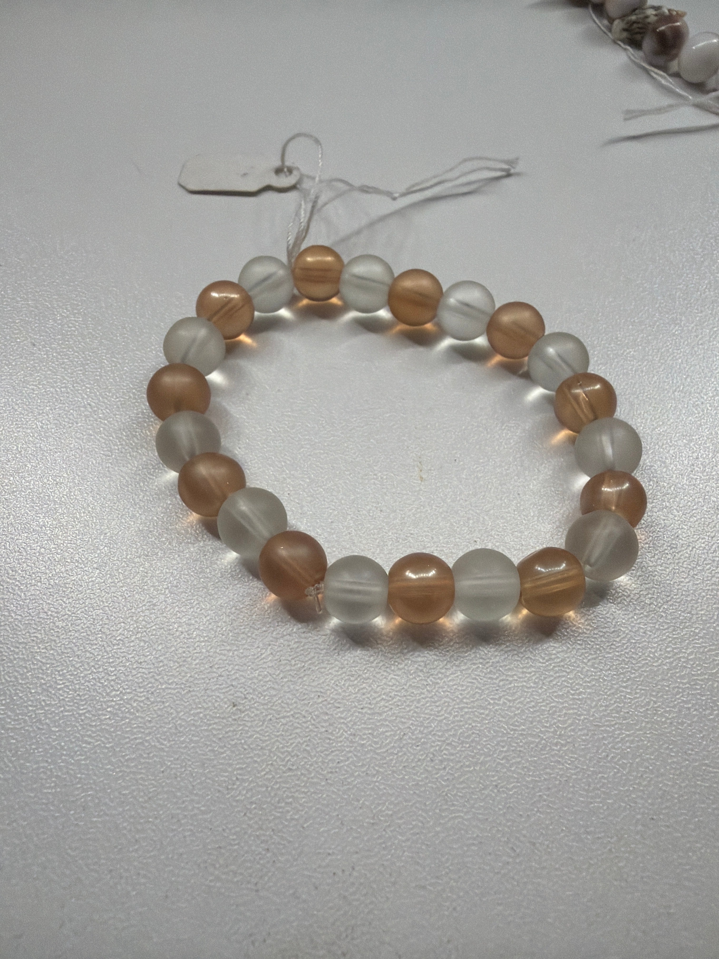 Matte white and brown Bracelet