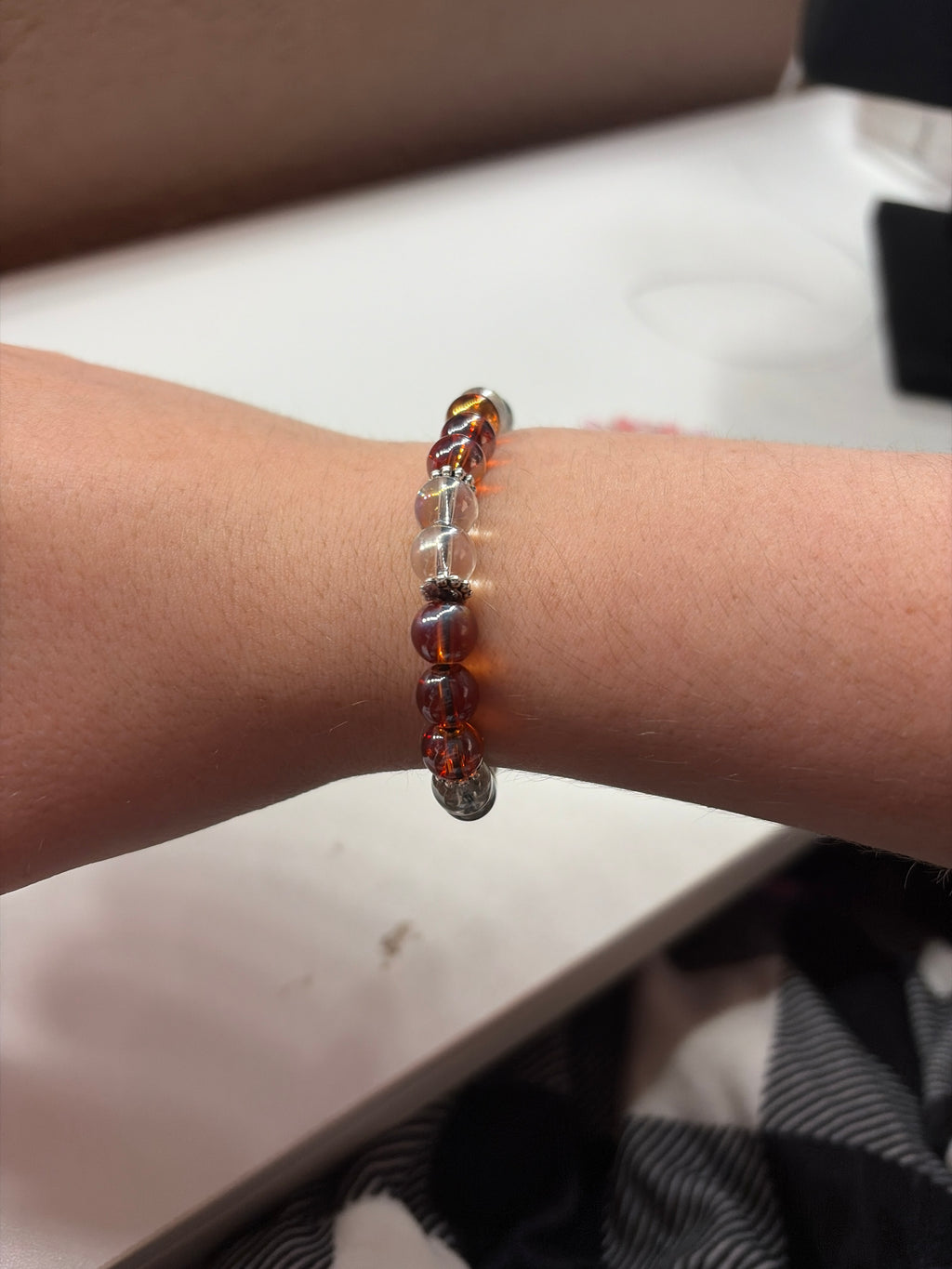 Amber Beaded Bracelet