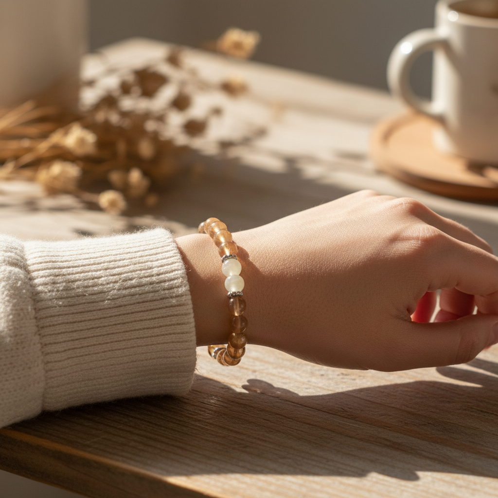 Brown beaded lifestyle
